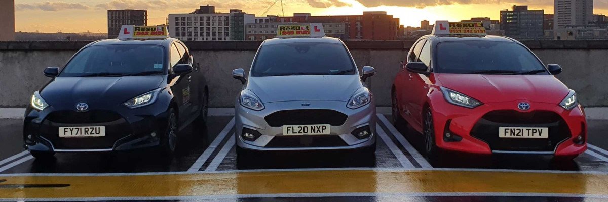 cars lined up for lessons